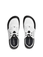 Baskets minimalistes Barebarics Wave blanches et noires en cuir Nappa premium – Pas Naturels
