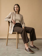 Buena - Dark Brown & Beige