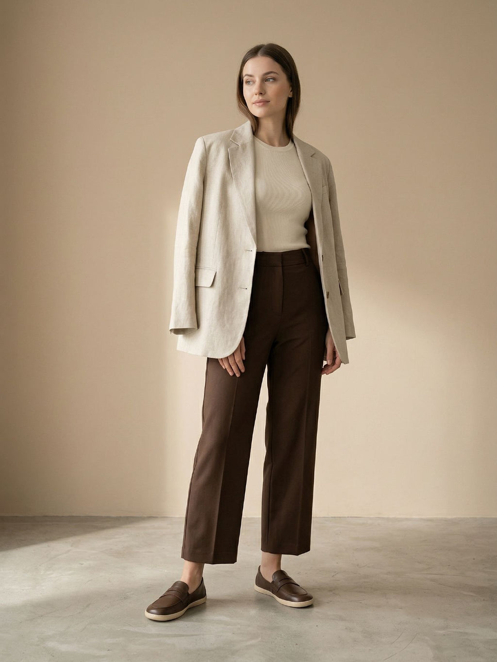 Buena - Dark Brown & Beige