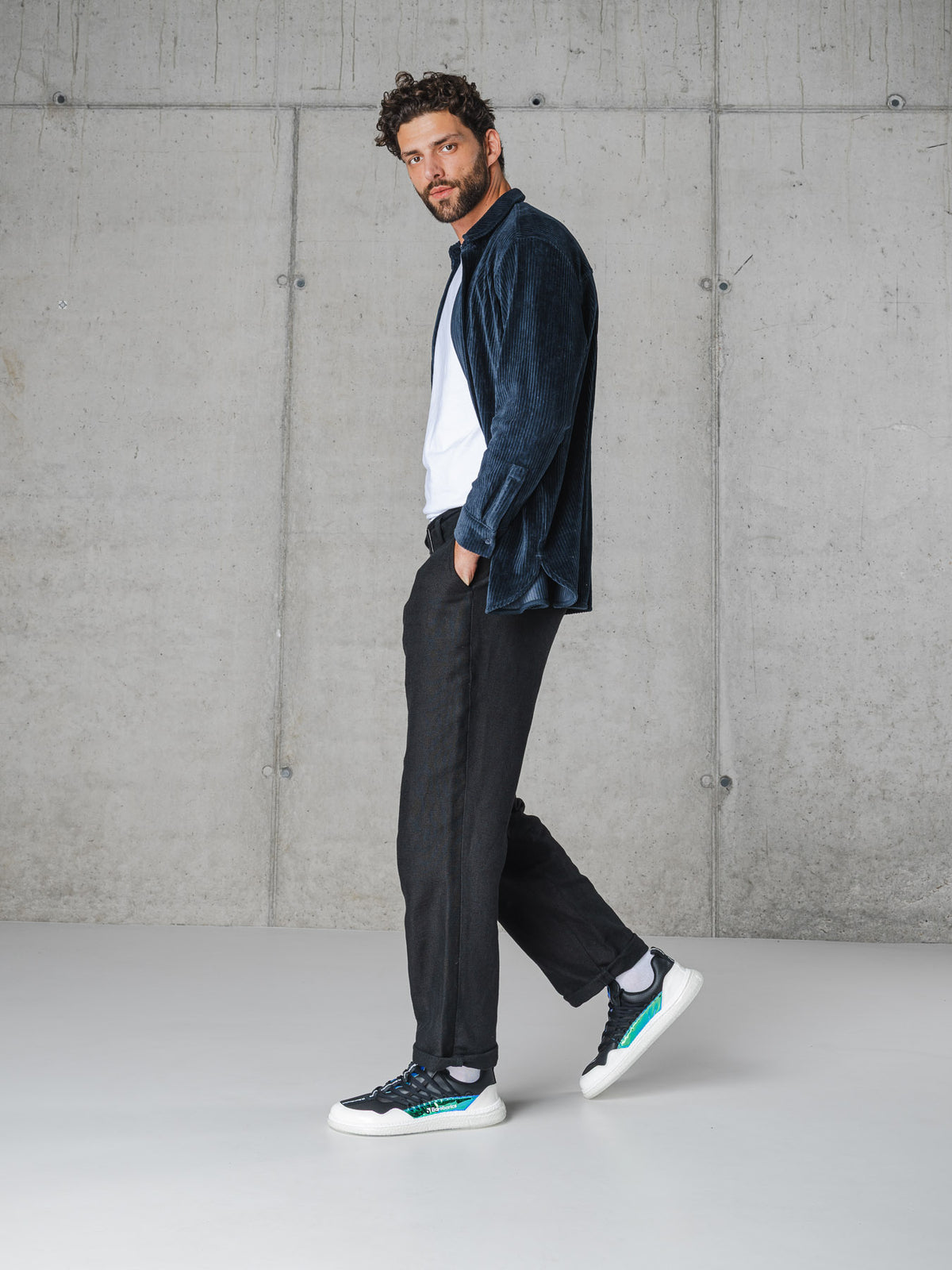 Barebarics Futura – Noir irisé | Baskets barefoot