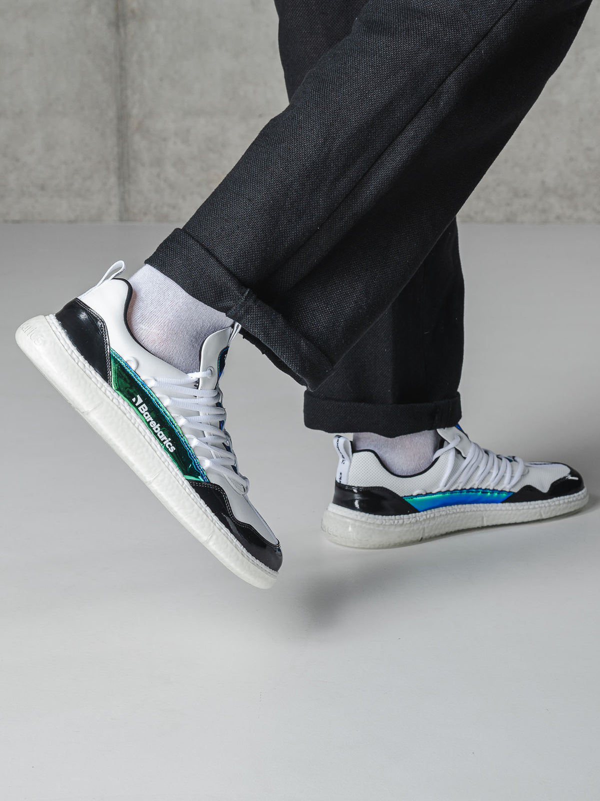 Barebarics Futura – Blanc irisé | Baskets barefoot