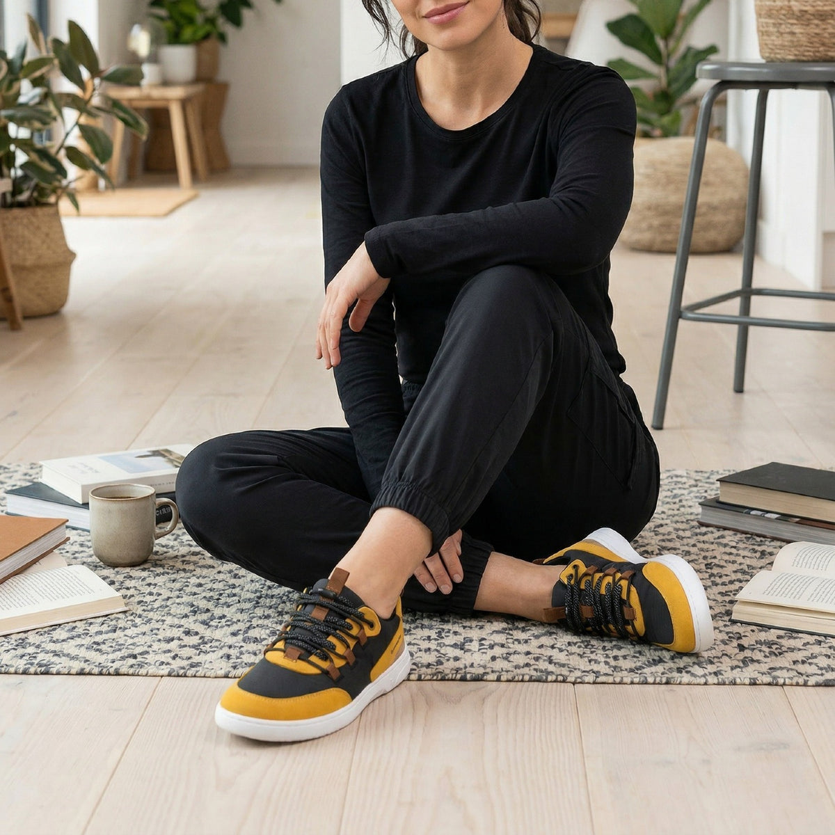Barebarics Revive – Jaune doré & Noir | Baskets barefoot