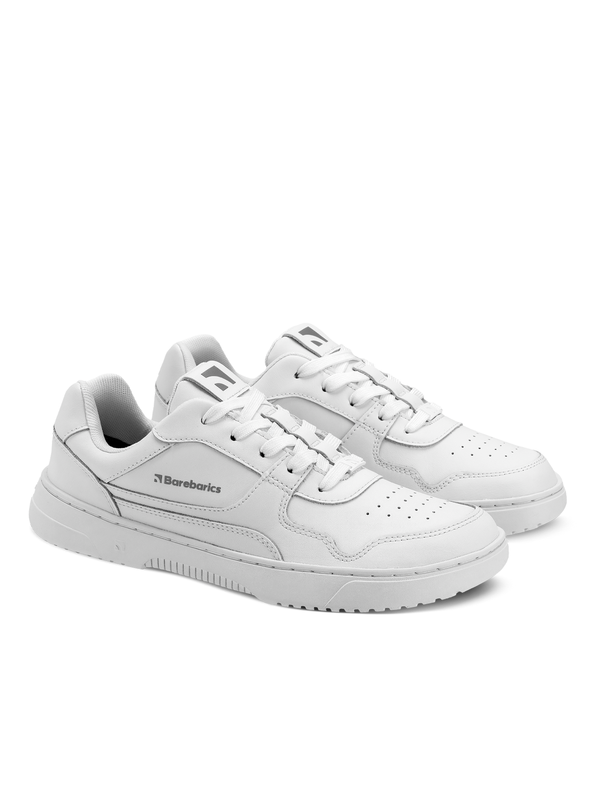 Barebarics Zing – Blanc | Baskets barefoot en cuir