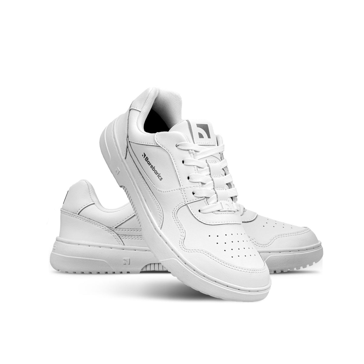 Barebarics Zing – Blanc | Baskets barefoot en cuir