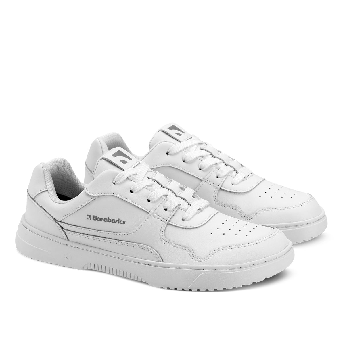 Barebarics Zing – Blanc | Baskets barefoot en cuir