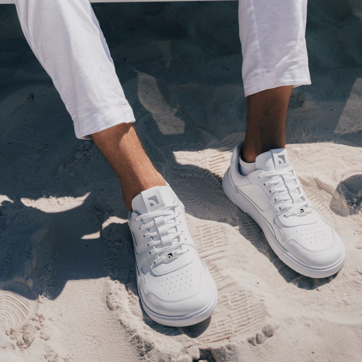 Barebarics Zing – Blanc | Baskets barefoot en cuir