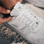 Barebarics Zing – Blanc | Baskets barefoot en cuir