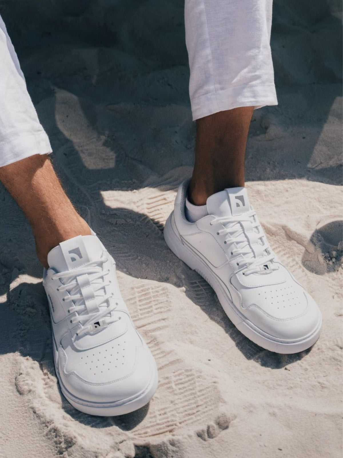 Barebarics Zing – Blanc | Baskets barefoot en cuir