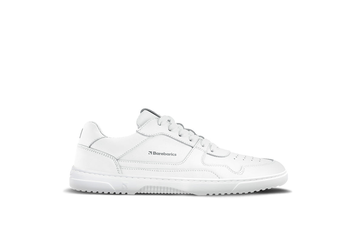 Barebarics Zing – Blanc | Baskets barefoot en cuir