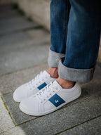 Be Lenka Elite – Blanc & Bleu foncé | Baskets barefoot