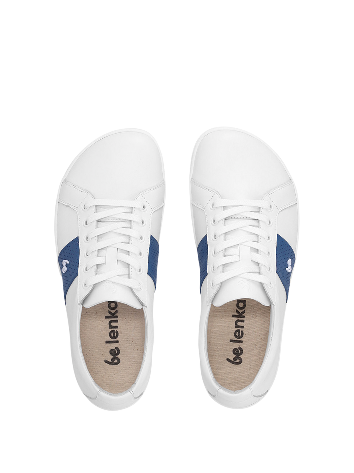 Be Lenka Elite – Blanc & Bleu foncé | Baskets barefoot