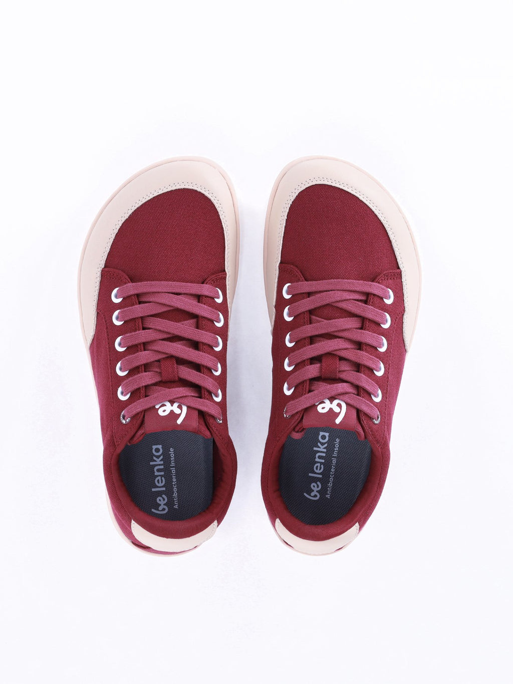Rebound Burgundy – Baskets barefoot en toile pour un confort naturel - Pas Naturels