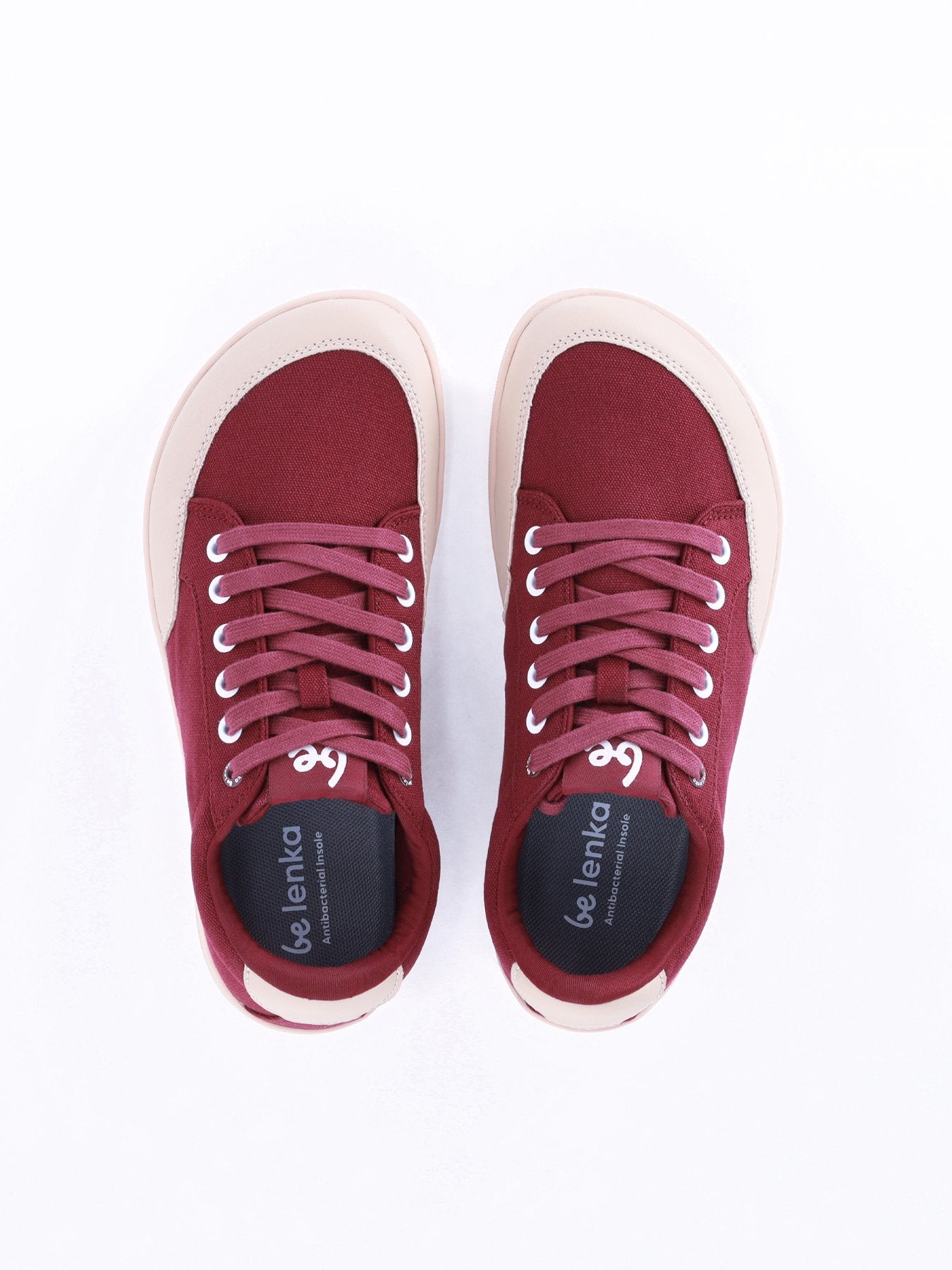 Rebound Burgundy – Baskets barefoot en toile pour un confort naturel - Pas Naturels