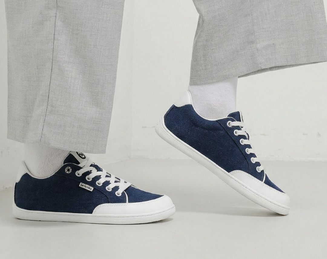 Be Lenka Rebound – Bleu foncé & Blanc | Baskets barefoot