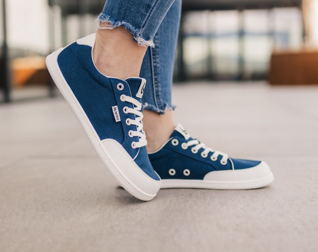 Be Lenka Rebound – Bleu foncé & Blanc | Baskets barefoot