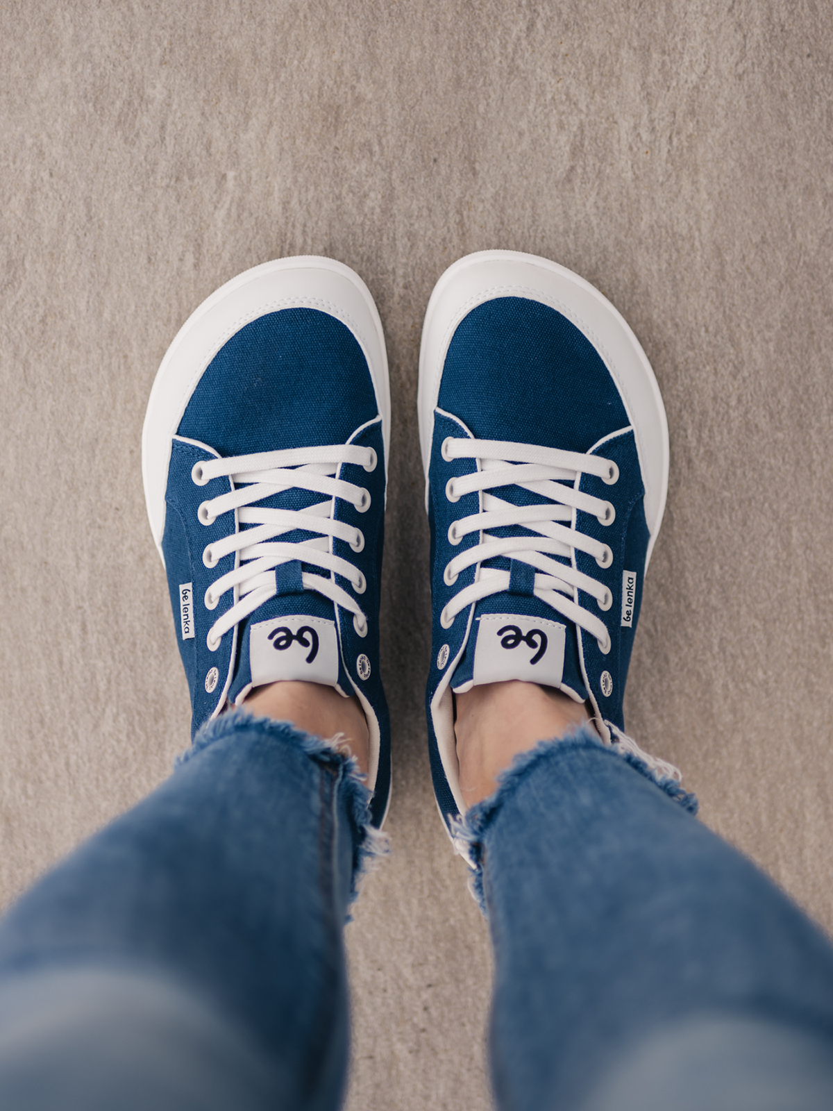 Be Lenka Rebound – Bleu foncé & Blanc | Baskets barefoot