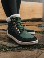 Be Lenka Olivia – Noir & Vert foncé | Bottines barefoot