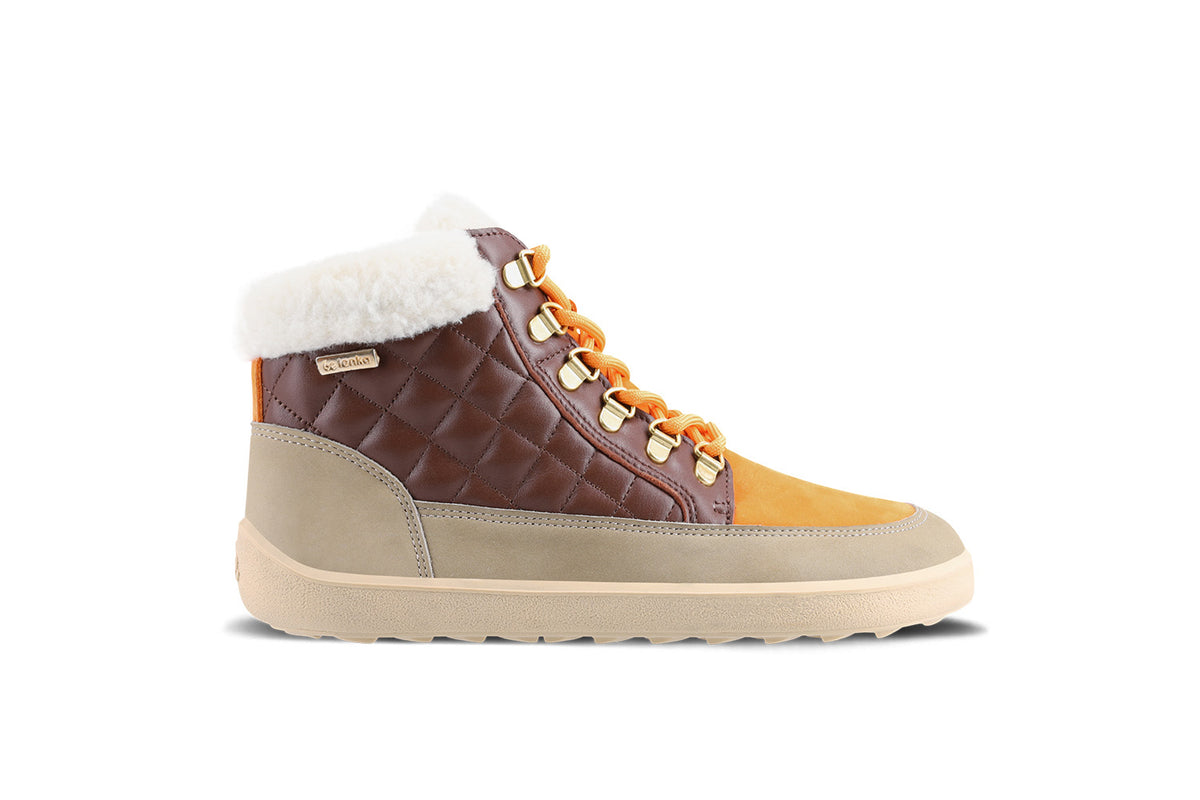 Be Lenka Olivia – Taupe, Marron foncé & Orange | Bottines barefoot