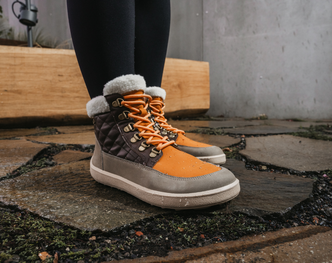 Be Lenka Olivia – Taupe, Marron foncé & Orange | Bottines barefoot