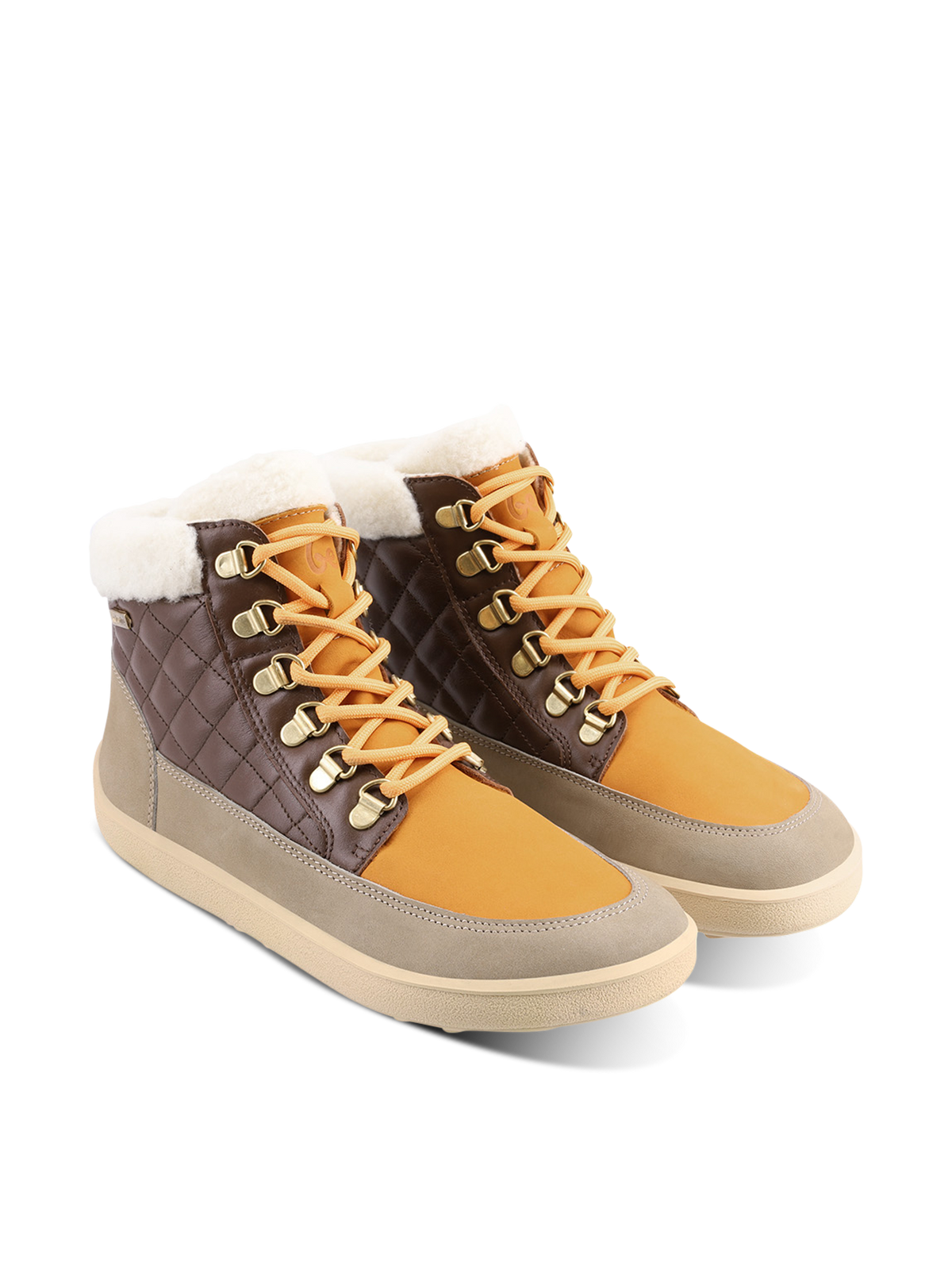 Be Lenka Olivia – Taupe, Marron foncé & Orange | Bottines barefoot