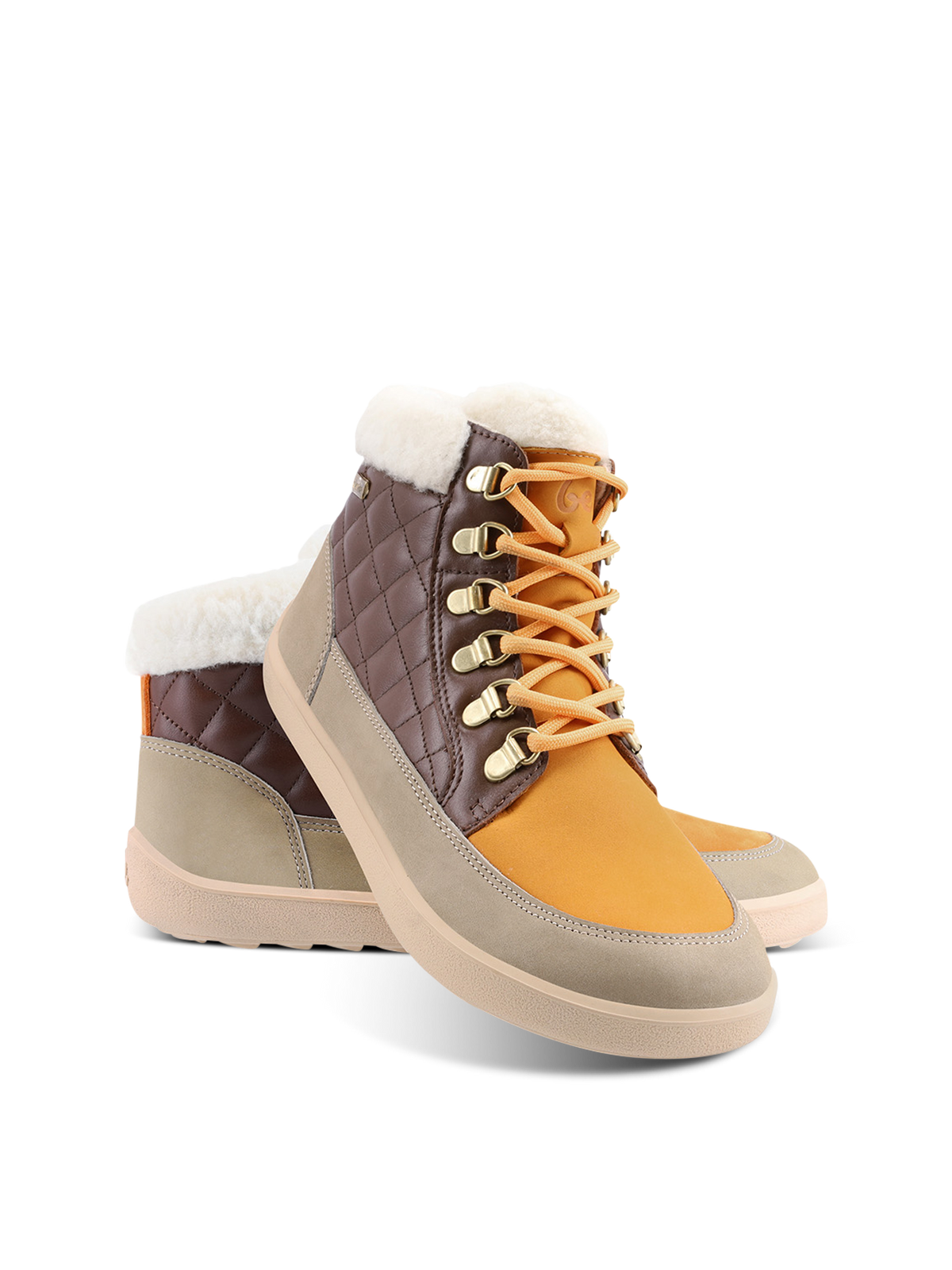 Be Lenka Olivia – Taupe, Marron foncé & Orange | Bottines barefoot